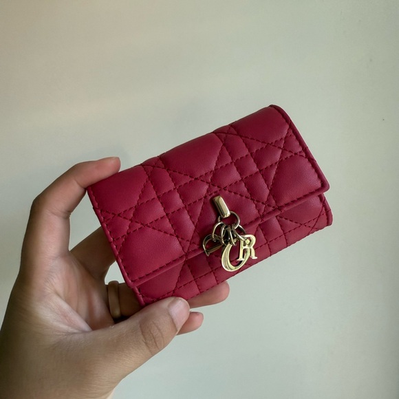 My Dior Glycine Wallet Cannage Lambskin Pink - Picture 1 of 9